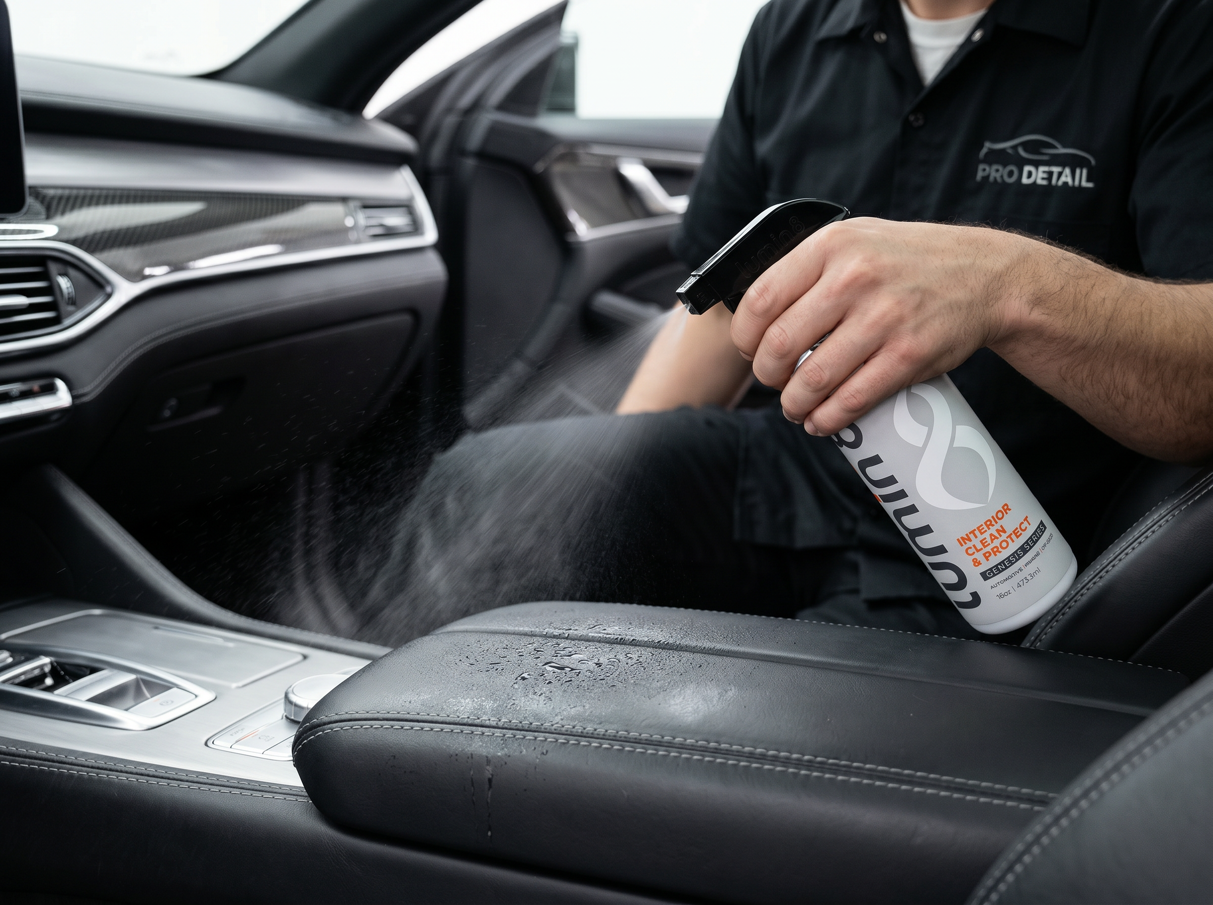 Lumin8 Interior Clean and Protect center console
