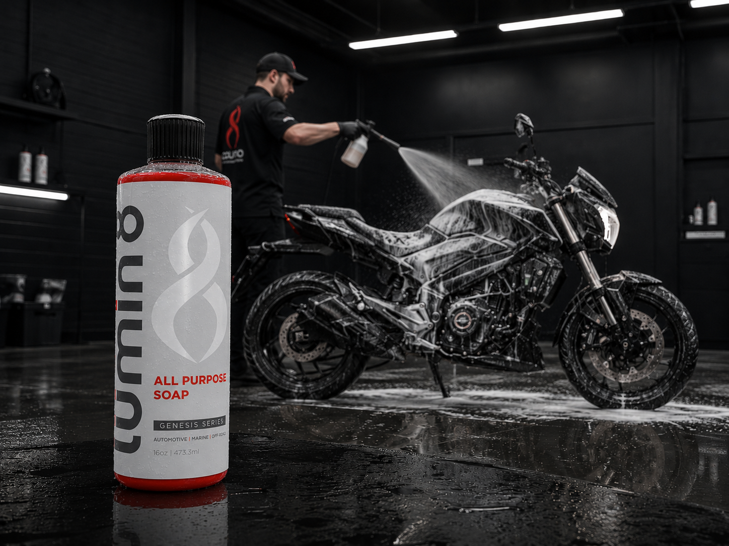 Lumin8 Liquids All Purpose Soap in Studio Motorcycle