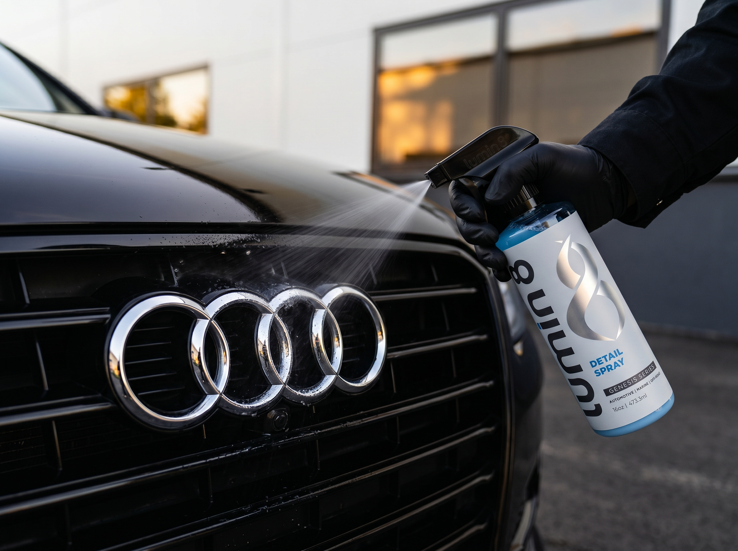 Lumin8 Liquids Detail Spray in Use